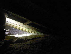 Zateplení stropu chodby zděného rodinného domu